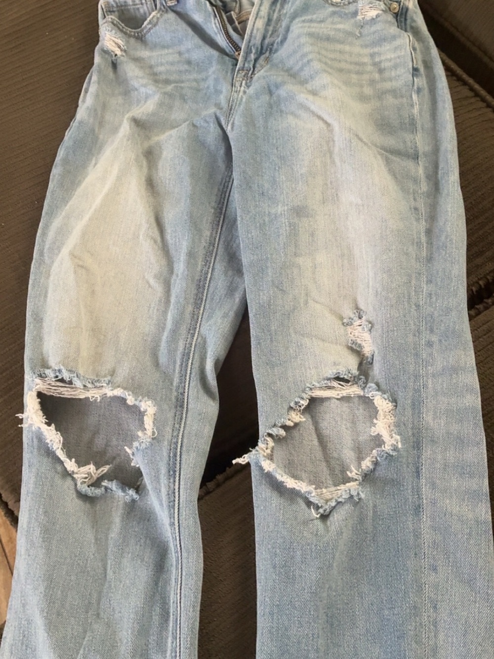 Light Blue Distressed Women's Jeans